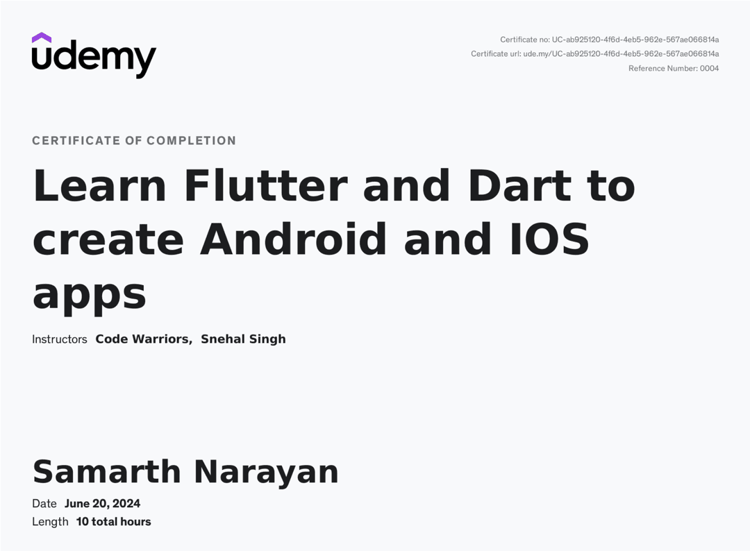 Flutter & Dart - Android Development
